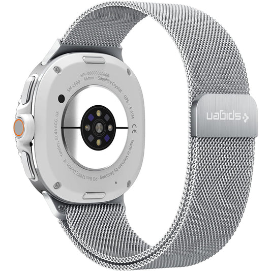 Pulseira Spigen Metal Fit para Samsung Galaxy Watch9 / Watch8 / Watch8 Classic Series, Prateada AMP10121