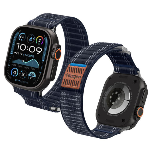 Correia Spigen WBF0 para Apple Watch 49mm / 46mm / 45mm / 44mm Series, Azul-marinho