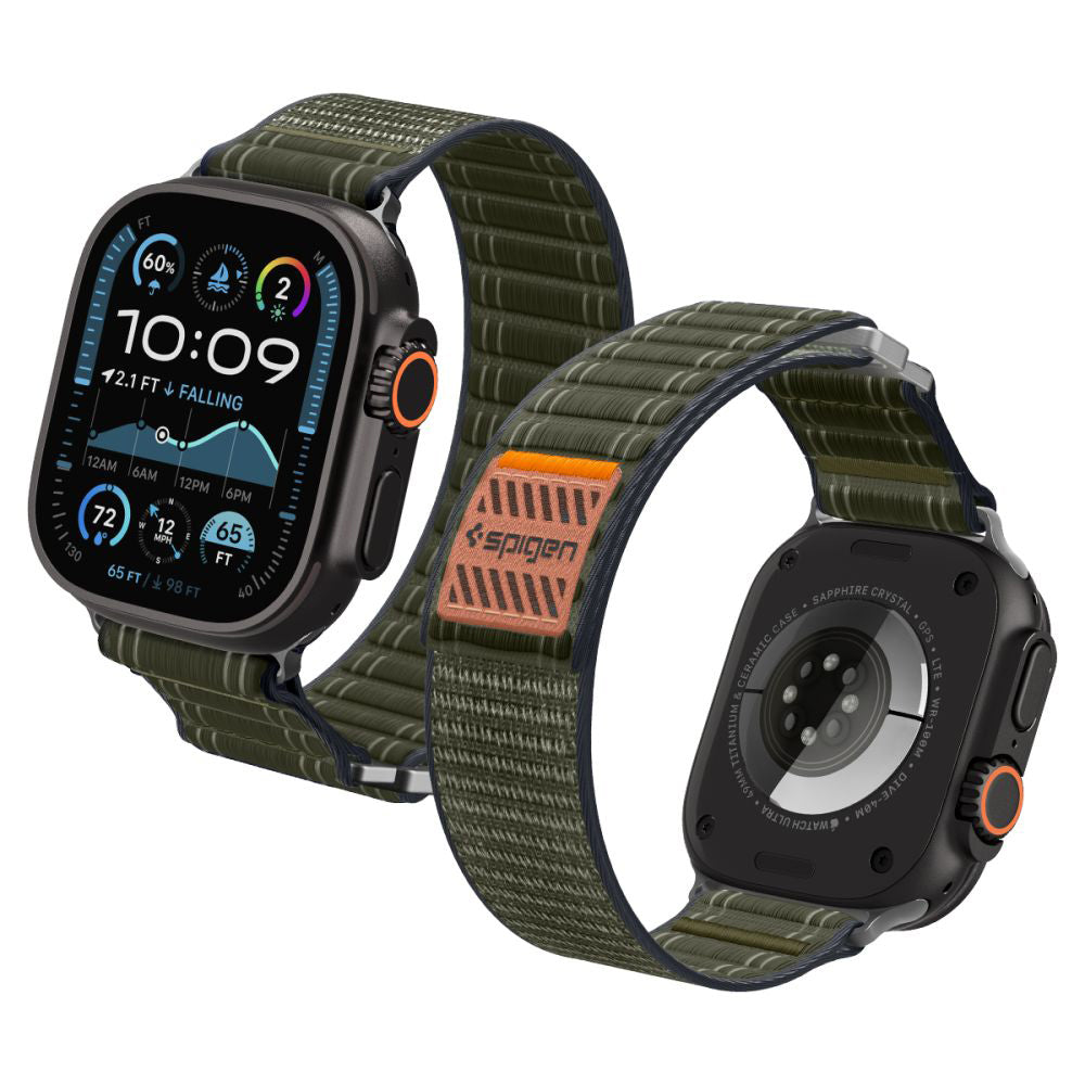 Correia Spigen WBF0 para Apple Watch 49mm / 46mm / 45mm / 44mm Series, Verde