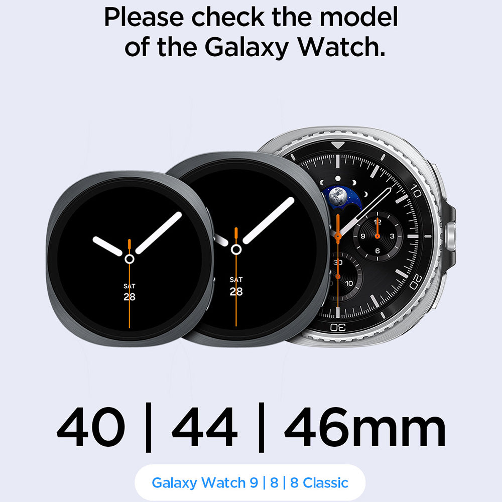 Correia Spigen WBF1 para Samsung Galaxy Watch9 / Watch8 / Watch8 Classic Series, Preta AMP11607