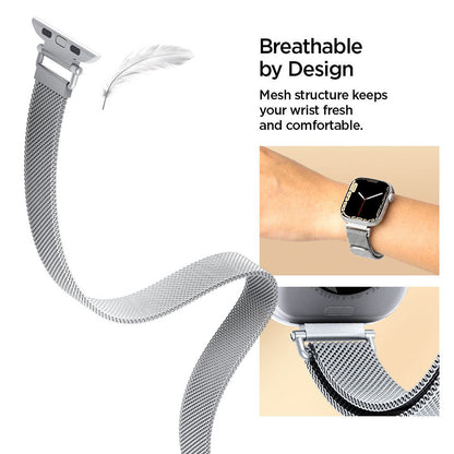 Correia Spigen WBM4 para Apple Watch 42mm / 41mm / 40mm Series, Prateada AMP10498