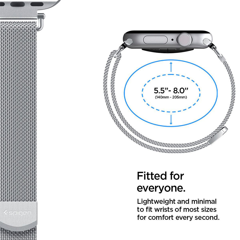 Correia Spigen WBM4 para Apple Watch 42mm / 41mm / 40mm Series, Prateada AMP10498