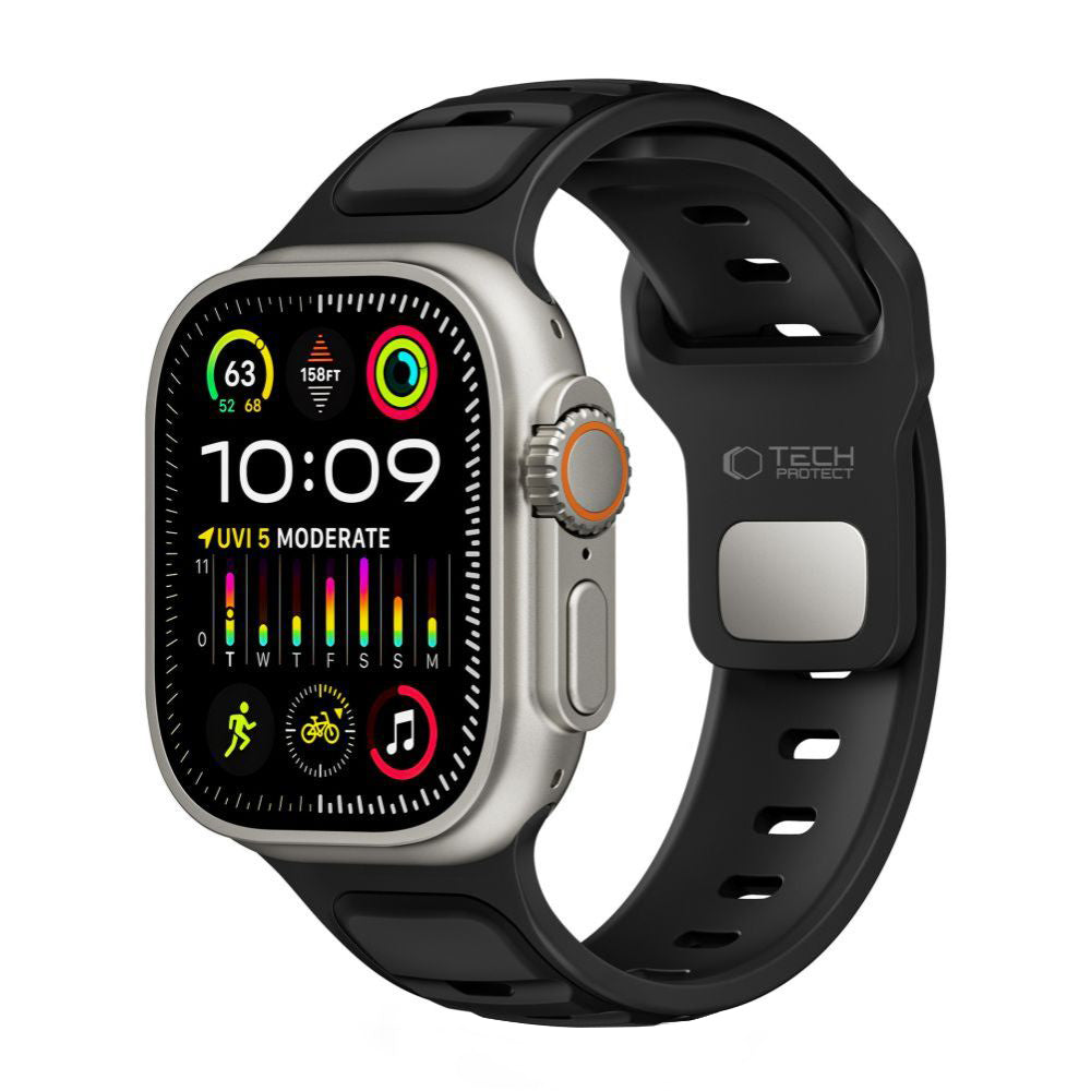 Cinta Tech-Protect Iconband Line para Apple Watch 49mm / 46mm / 45mm / 44mm Series, Preta