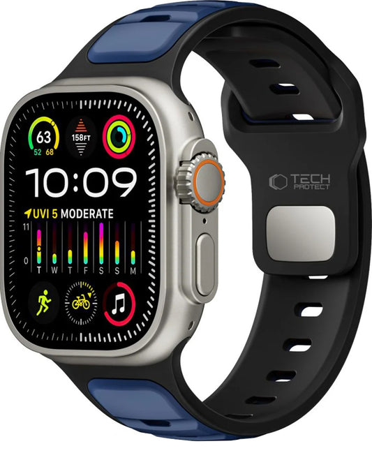 Pulseira Tech-Protect Iconband Line para Apple Watch 49mm / 46mm / 45mm / 44mm Series, Azul Marinho