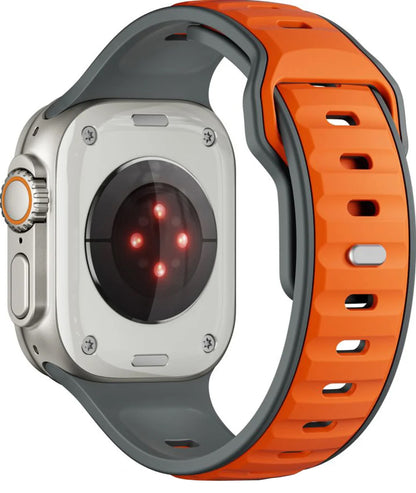 Pulseira Tech-Protect Iconband Line para Apple Watch 49mm / 46mm / 45mm / 44mm Series, Cinza Laranja