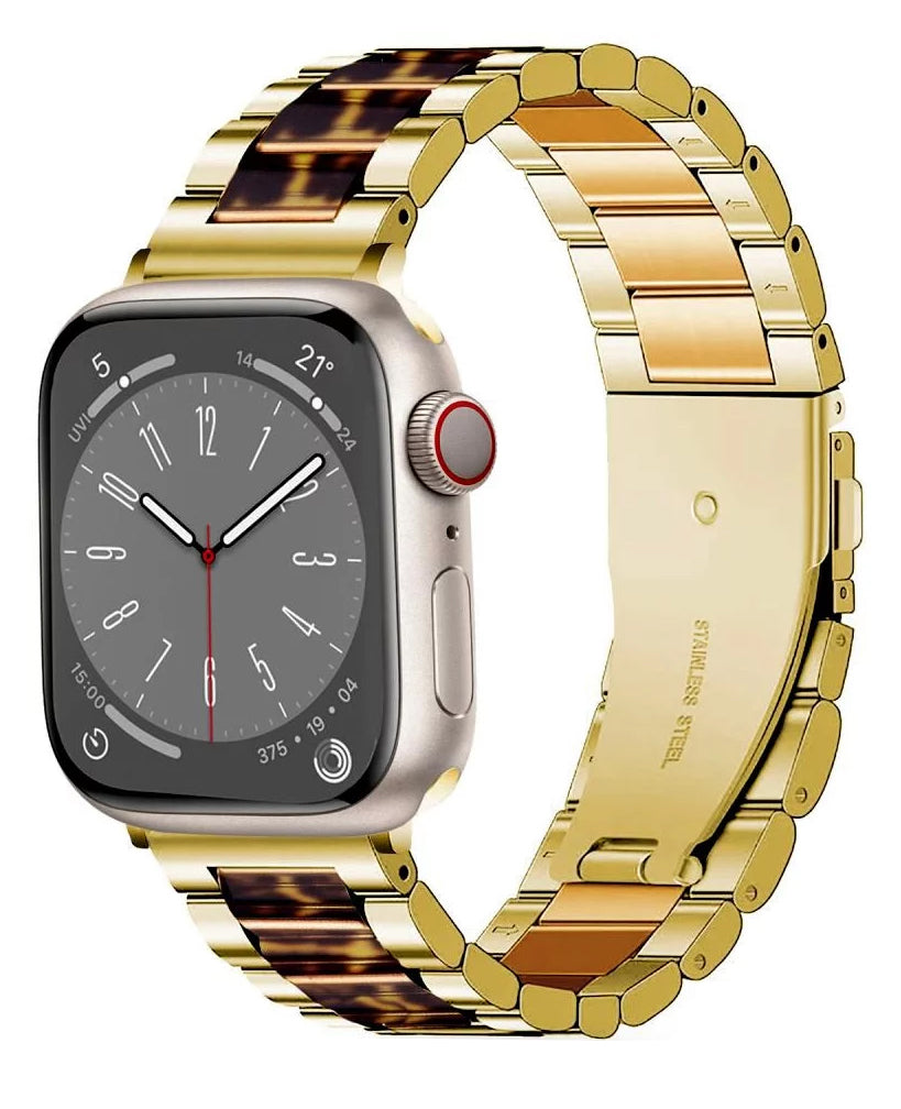 Pulseira Tech-Protect Modern Leopard para Apple Watch 42mm / 41mm / 40mm Series, Dourada
