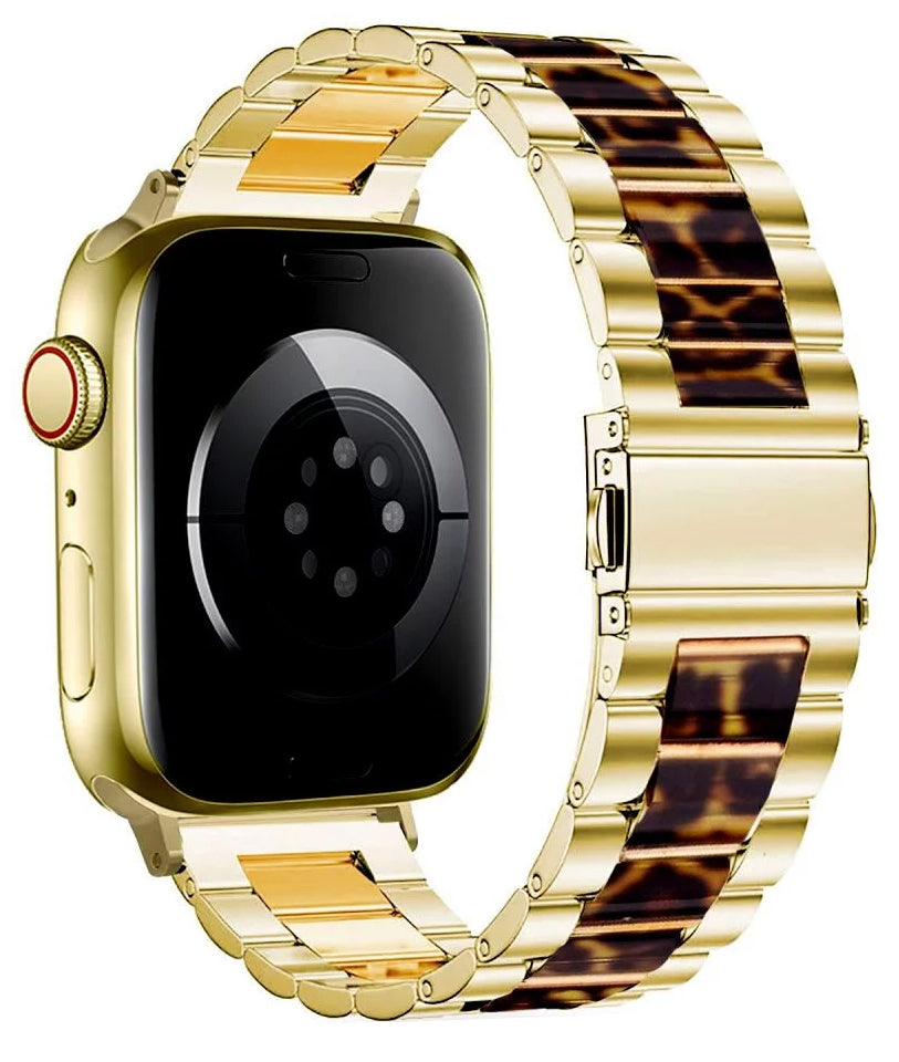 Pulseira Tech-Protect Modern Leopard para Apple Watch 42mm / 41mm / 40mm Series, Dourada