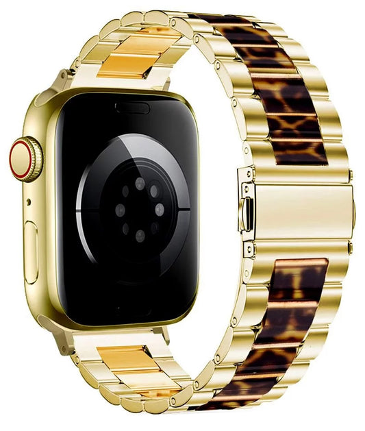 Pulseira Tech-Protect Modern Leopard para Apple Watch 42mm / 41mm / 40mm Series, Dourada