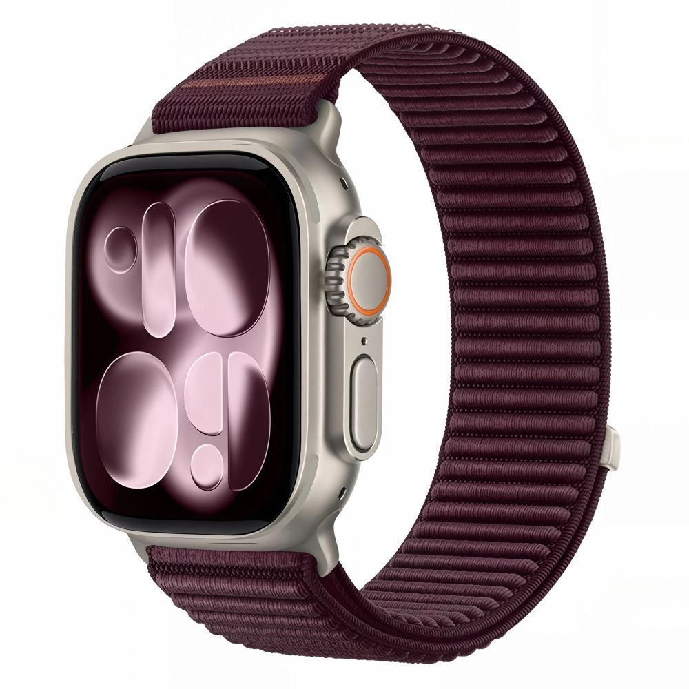 Bracelete Tech-Protect NylonLoop para Apple Watch 49 mm / 46 mm / 45 mm / 44 mm Series, cor de vinho

