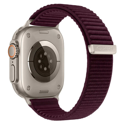 Bracelete Tech-Protect NylonLoop para Apple Watch 49 mm / 46 mm / 45 mm / 44 mm Series, cor de vinho
