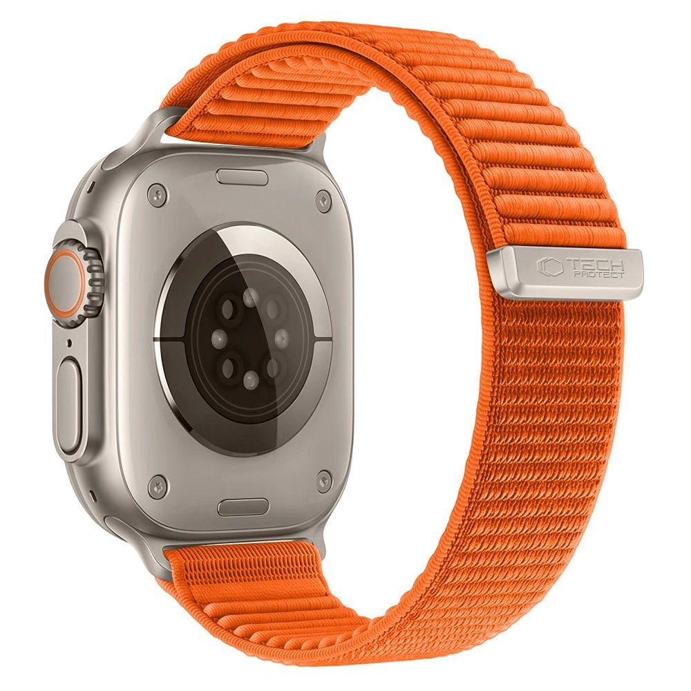 Bracelete Tech-Protect NylonLoop para Apple Watch 49 mm / 46 mm / 45 mm / 44 mm Series, Laranja