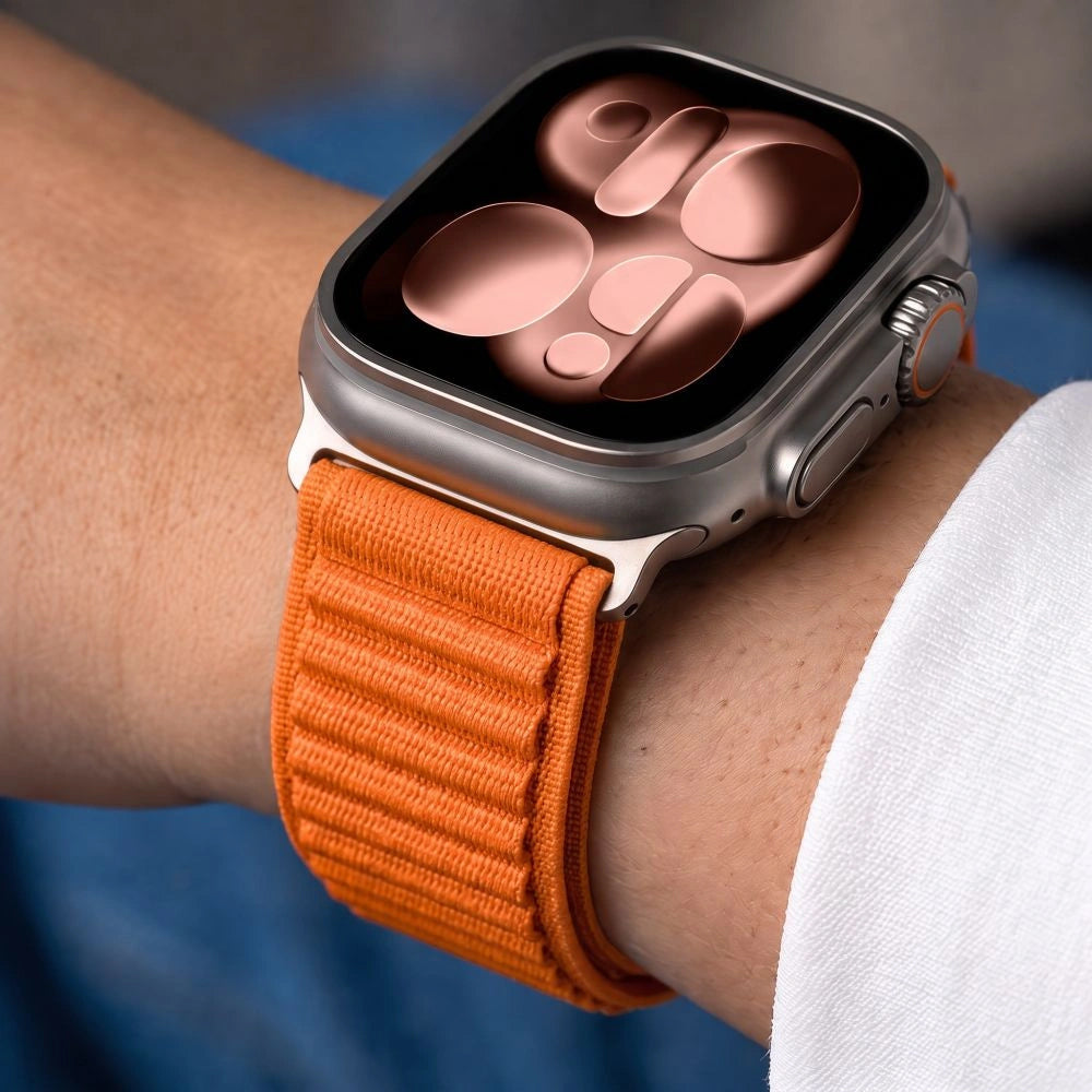 Bracelete Tech-Protect NylonLoop para Apple Watch 49 mm / 46 mm / 45 mm / 44 mm Series, Laranja