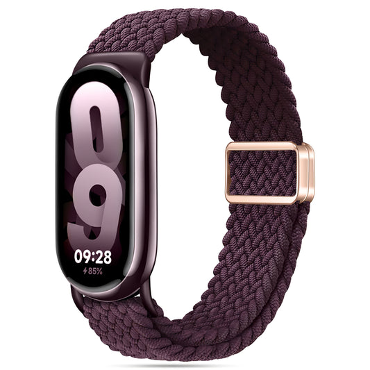 Bracelete Tech-Protect NylonMag para Xiaomi Smart Band 8/9, cor de vinho 