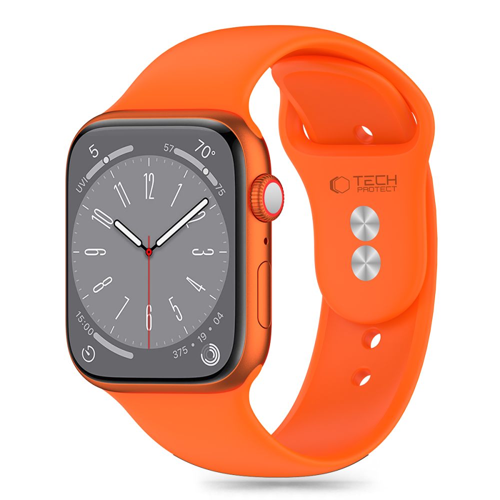 Bracelete de silicone Tech-Protect para Apple Watch 41 mm / 40 mm / 38 mm, cor de laranja 