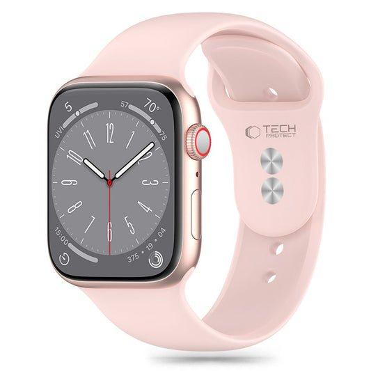 Bracelete de silicone Tech-Protect para Apple Watch 41 mm / 40 mm / 38 mm, cor-de-rosa