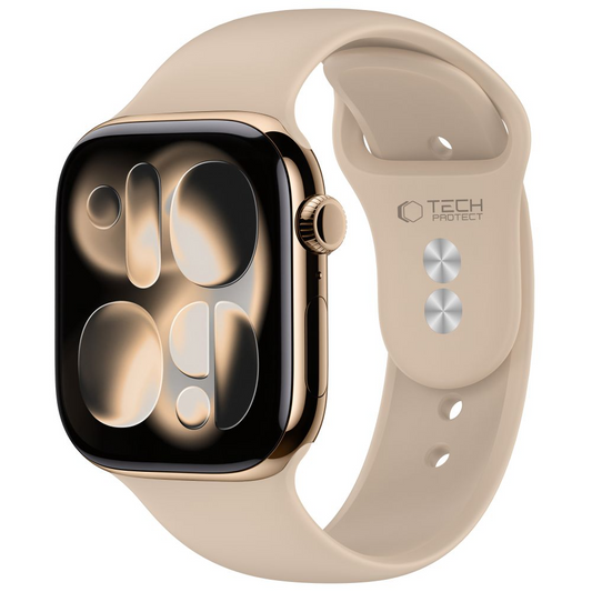 Pulseira Tech-Protect Silicone para Apple Watch 49mm / 46mm / 45mm / 44mm Series, Bege
