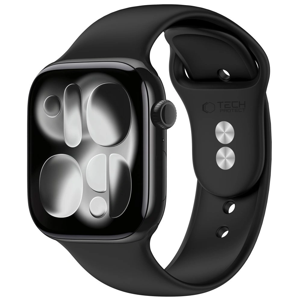 Pulseira Tech-Protect Silicone para Apple Watch 49mm / 46mm / 45mm / 44mm Series, Preta