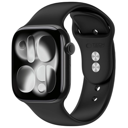 Pulseira Tech-Protect Silicone para Apple Watch 49mm / 46mm / 45mm / 44mm Series, Preta