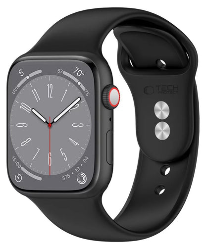 Pulseira Tech-Protect Silicone para Apple Watch 42mm / 41mm / 40mm Series, Preta