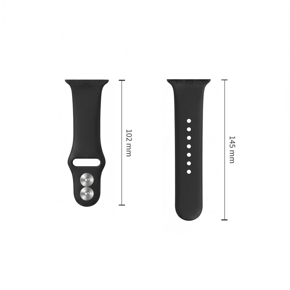 Pulseira Tech-Protect Silicone para Apple Watch 49mm / 46mm / 45mm / 44mm Series, Preta