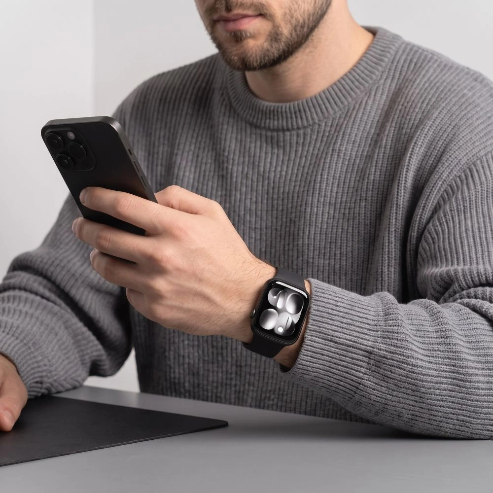 Pulseira Tech-Protect Silicone para Apple Watch 49mm / 46mm / 45mm / 44mm Series, Preta