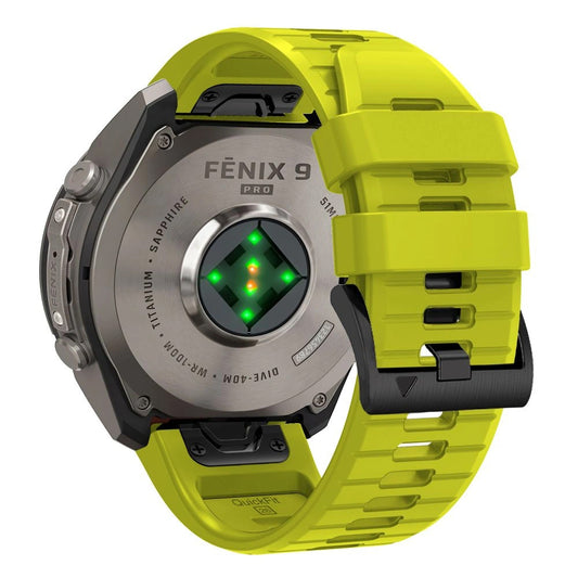 Bracelete de silicone Techsuit para Garmin Fenix 5X / 5X Plus / 6X / 6X Pro / 7X / 8 / 8 Pro / 9 / 9 Pro, Verde
