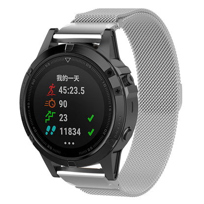 Correia Techsuit W009 para Garmin Watch Fenix Series, 26mm, Prateada