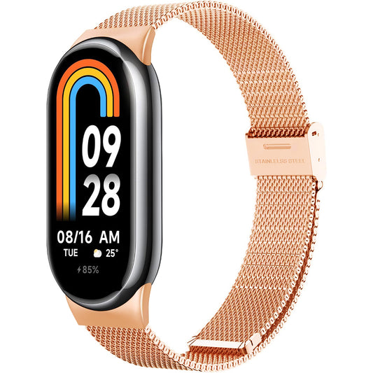 Pulseira Techsuit W022 para Xiaomi Smart Band 9 / 8, 15mm, Rosa Dourado