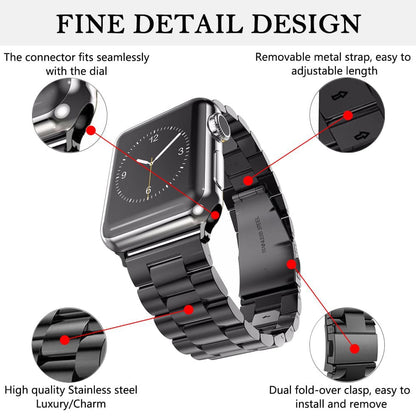 Correia Techsuit W036 para Apple Watch 42mm / 41mm / 40mm / 38mm Series, Preta