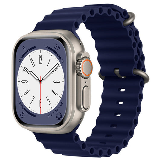 Correia Techsuit W038 para Apple Watch 49mm / 46mm / 45mm / 44mm / 42mm Series, Azul Marinho