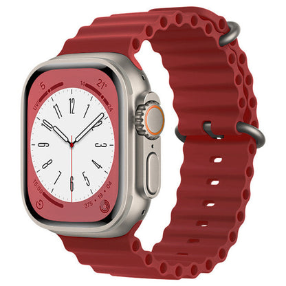 Curea Techsuit W038 para Apple Watch 49mm / 46mm / 45mm / 44mm / 42mm Series, Vermelho Escuro