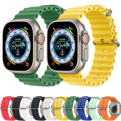 Correia Techsuit W038 para Apple Watch 49mm / 46mm / 45mm / 44mm / 42mm Series, Verde
