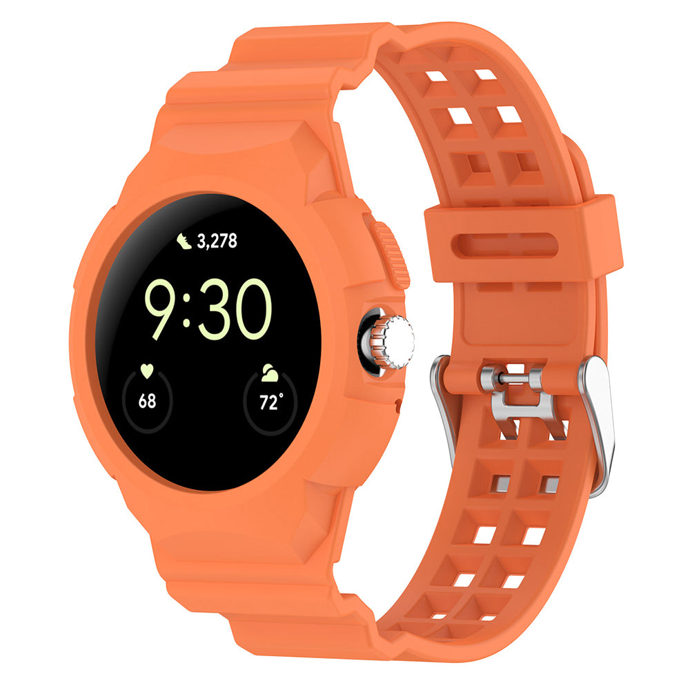 Cinta Techsuit W065 para Google Pixel Watch 3 41mm / Watch 2 / Watch, Laranja
