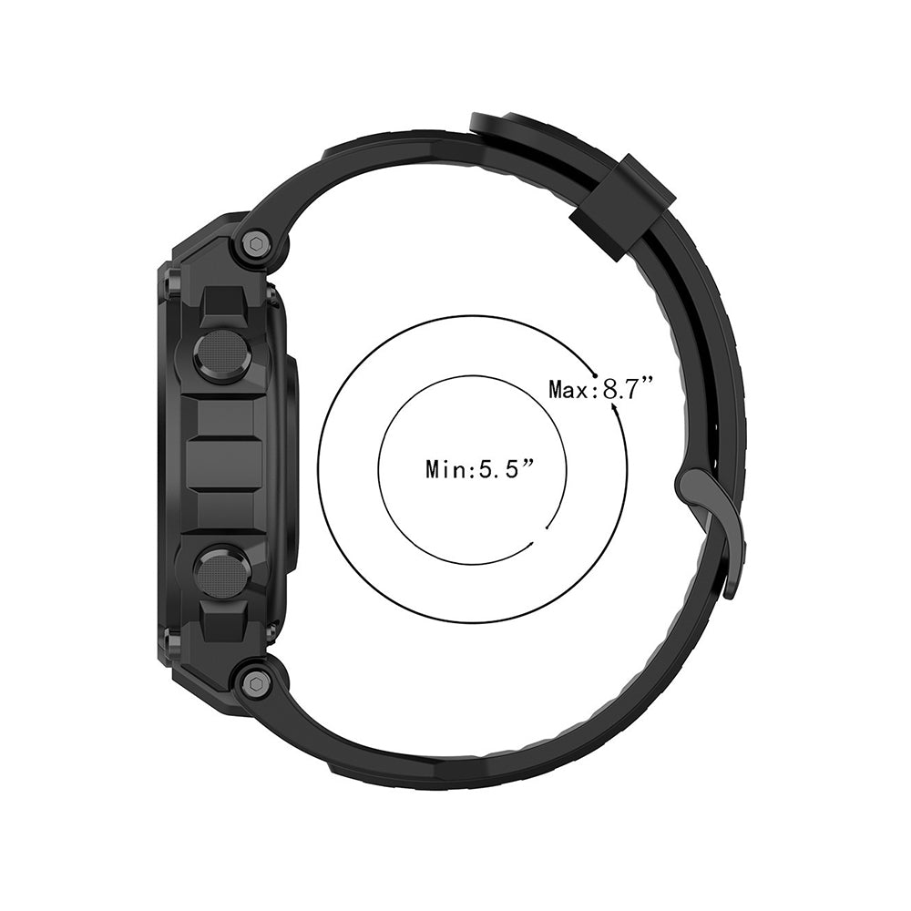 Correia Techsuit W067 para Amazfit T-Rex Pro / T-Rex, Preta