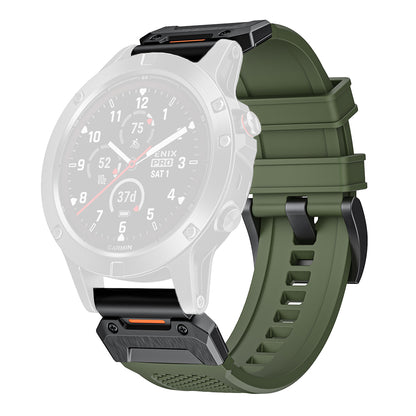 Correia Techsuit W068 para Garmin Watch Fenix Series, 26mm, Verde Preta