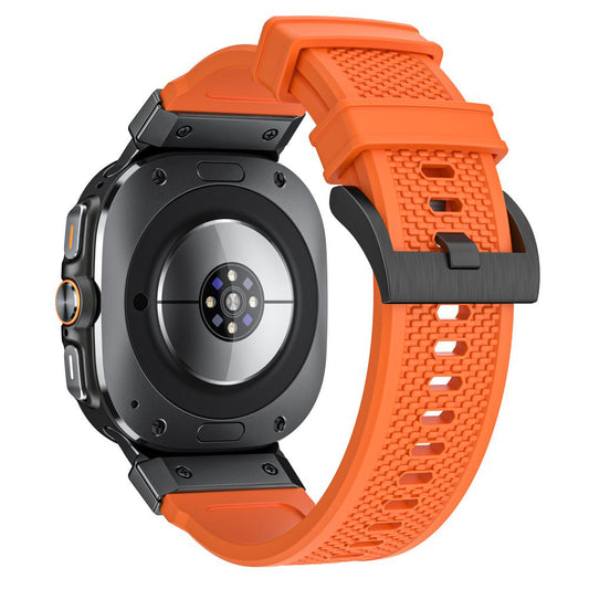 Cinta Techsuit W068 para Samsung Galaxy Watch Ultra, Laranja Preta