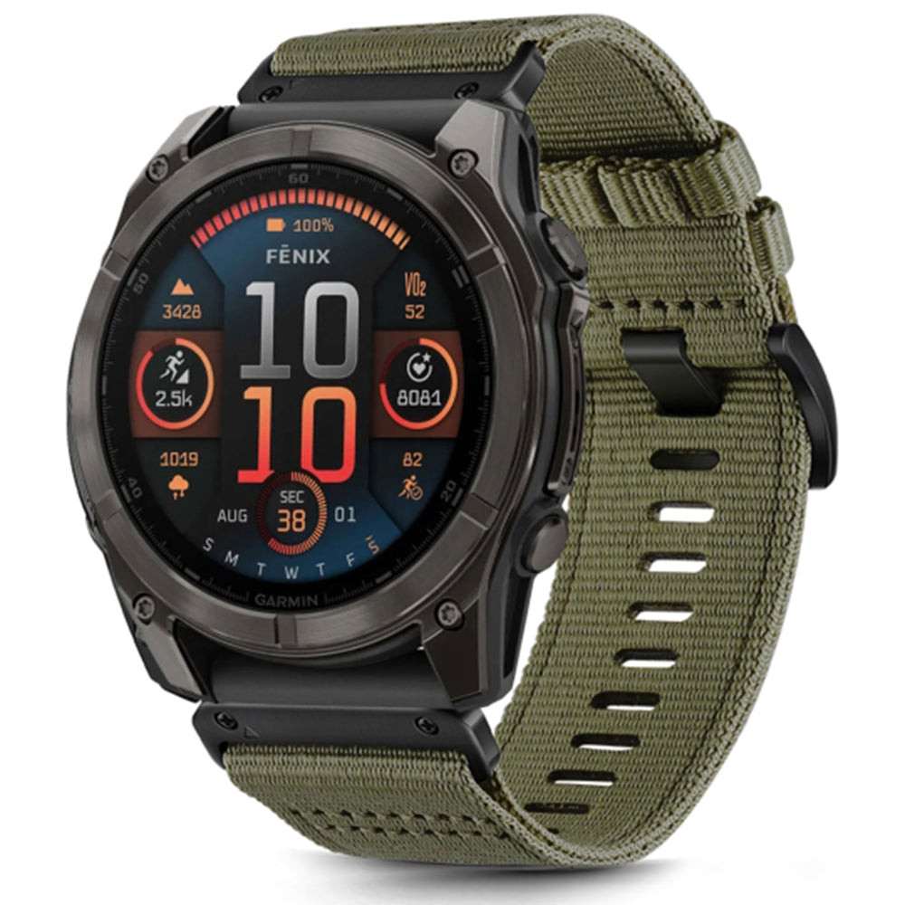 Cinta Techsuit W070 para Garmin Instinct / Approach / Fenix Watch Series, 20mm, Verde Escuro