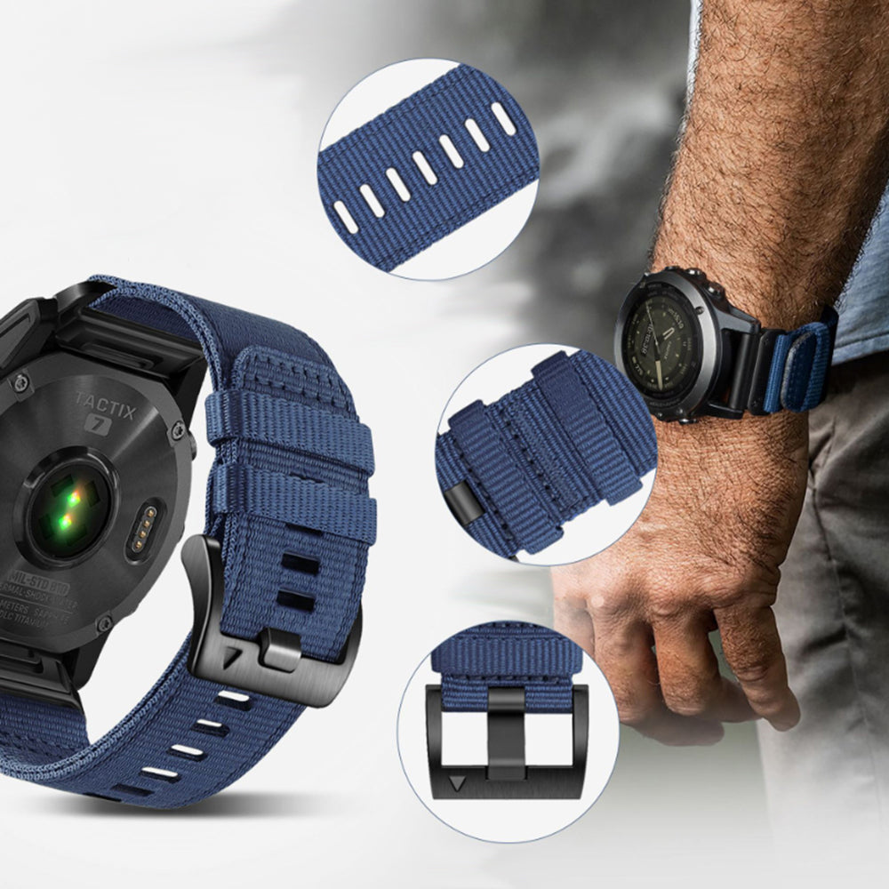 Cinta Techsuit W070 para Samsung Galaxy Watch / Huawei Watch Series, 20mm, Azul-marinho