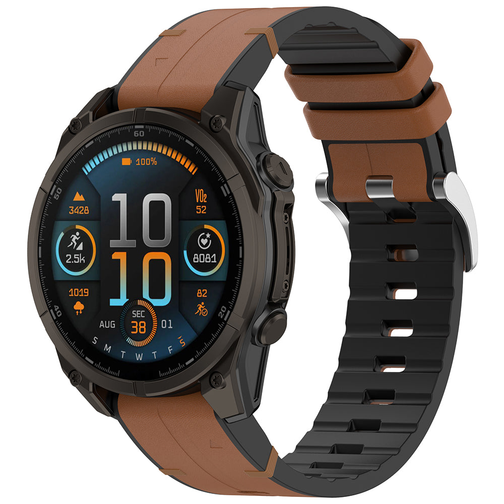 Cinta Techsuit W071 para Garmin Instinct / Approach / Fenix Watch Series, 20mm, Castanho