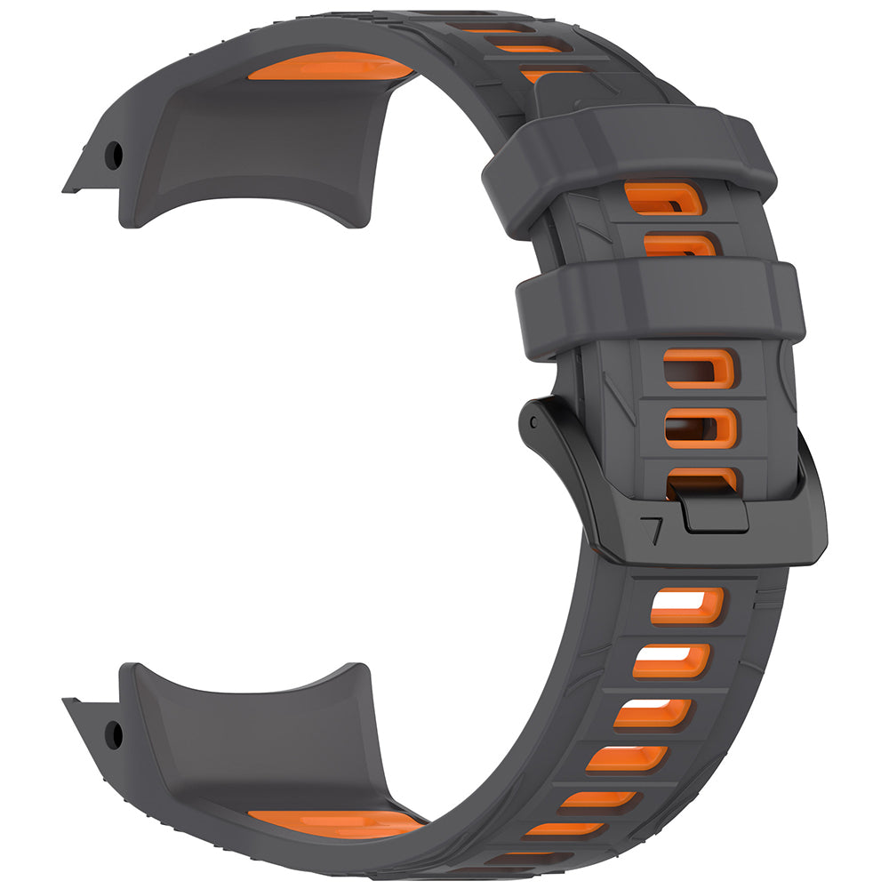 Cinta Techsuit W077 para Garmin Instinct 3 45mm Solar / Instinct 3 45mm, Cinza Laranja