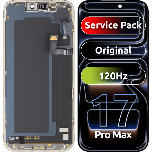 Display com Touchscreen Apple iPhone 17 Pro Max, com Moldura, Preto, Service Pack 661-56050