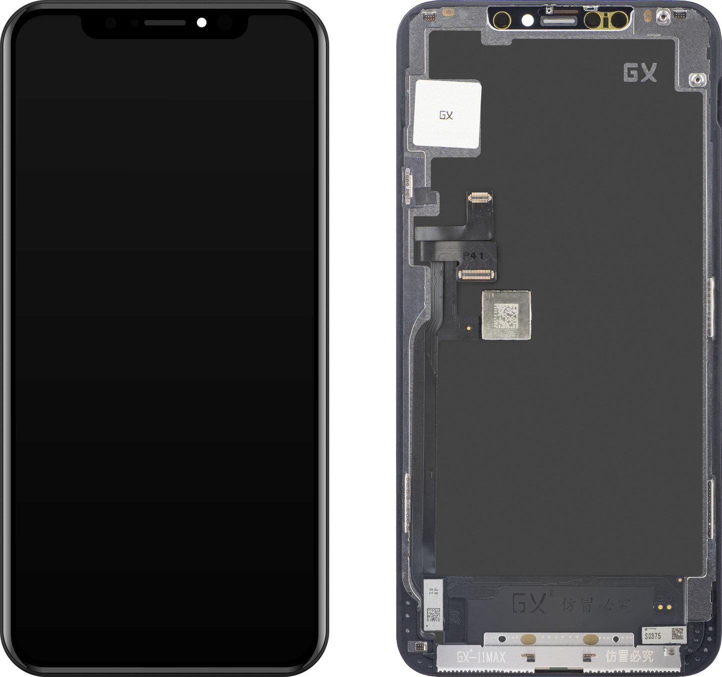 Ecrã tátil GX para Apple iPhone 11 Pro Max, com moldura, versão OLED, preto