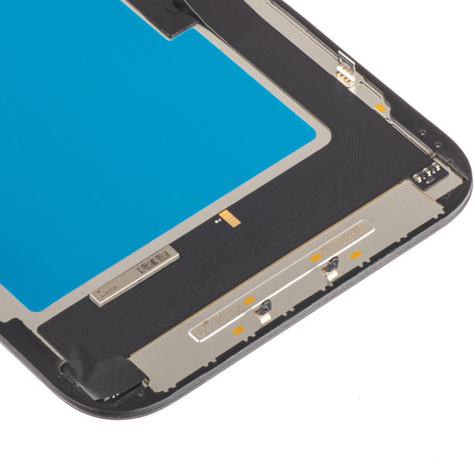 Display com Touchscreen GX para Apple iPhone 13 Pro Max, com Moldura, Versão OLED IC Móvel, Preto