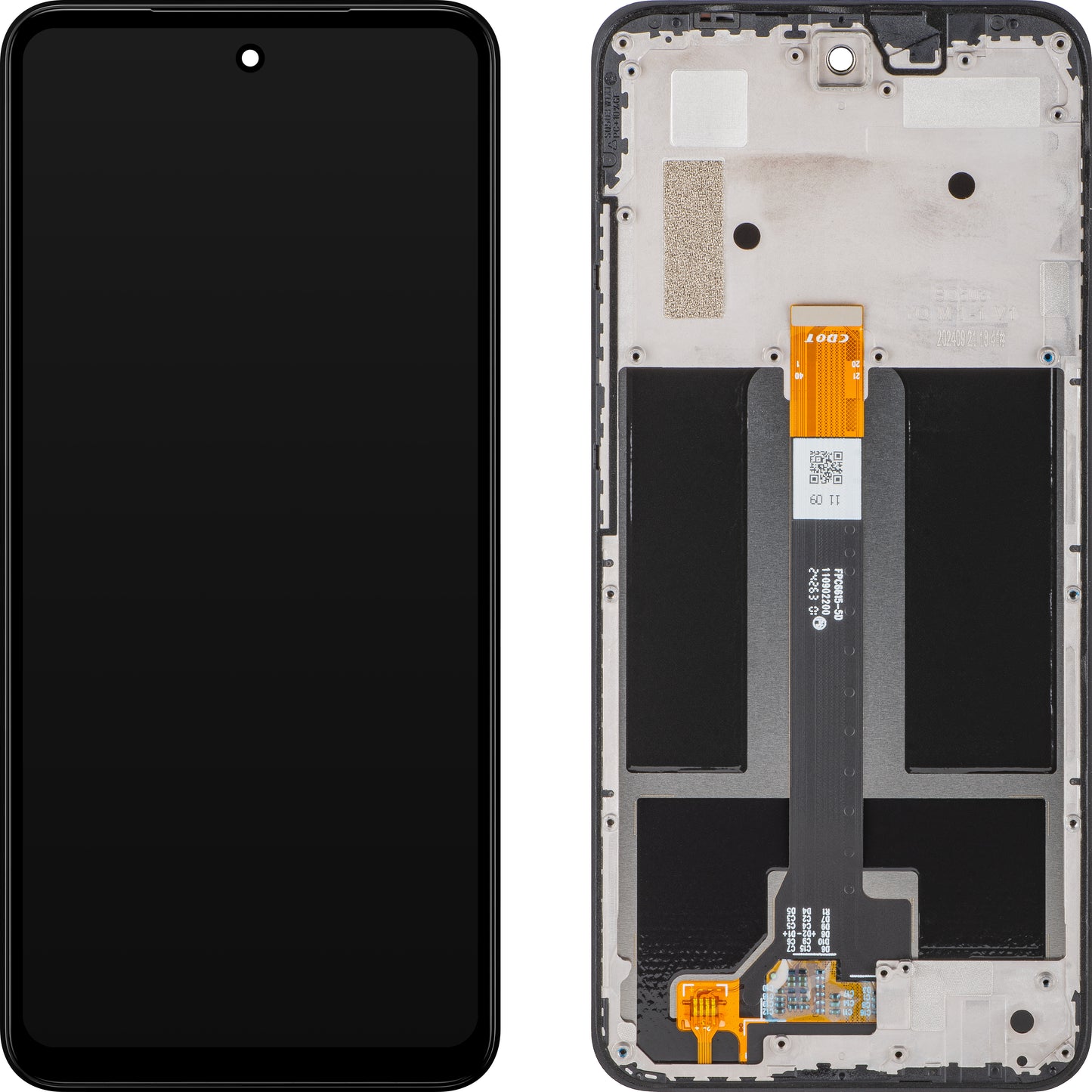 Ecrã tátil HMD Fusion com moldura, preto, Service Pack 7010150506H001 