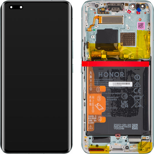 Ecrã tátil com ecrã tátil Honor Magic5 Pro, com moldura e bateria, verde prado, Service Pack 0235AFDK