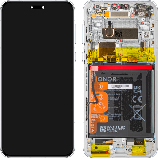 Display com Touchscreen Honor Magic7 Pro, com Moldura e Bateria, Cinzento (Lunar Shadow Grey), Service Pack 0235AMRN