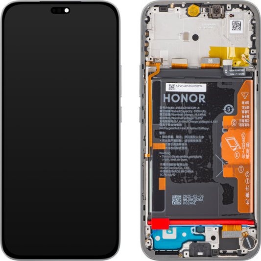 Display com Touchscreen Honor 400 Lite, com Moldura e Bateria, Cinza (Velvet Grey), Service Pack 0235ANTA