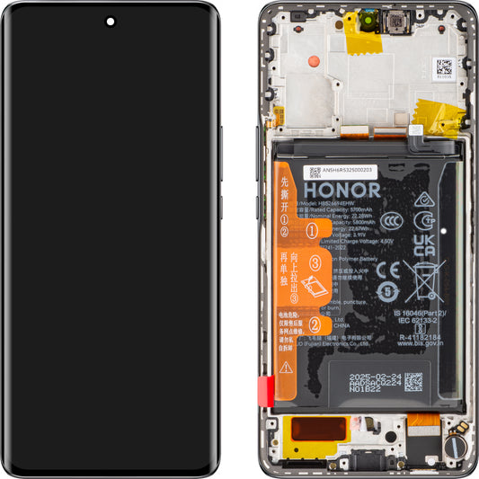 Display com Touchscreen Honor X50, com Moldura e Bateria, Preto, Service Pack 0235AGJG