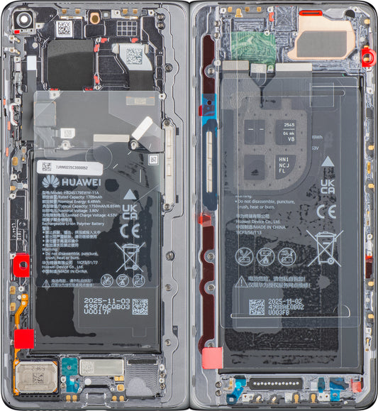 Display com Touchscreen Huawei Mate X7, com Moldura e Bateria, Cinzento, Service Pack 02357JRM