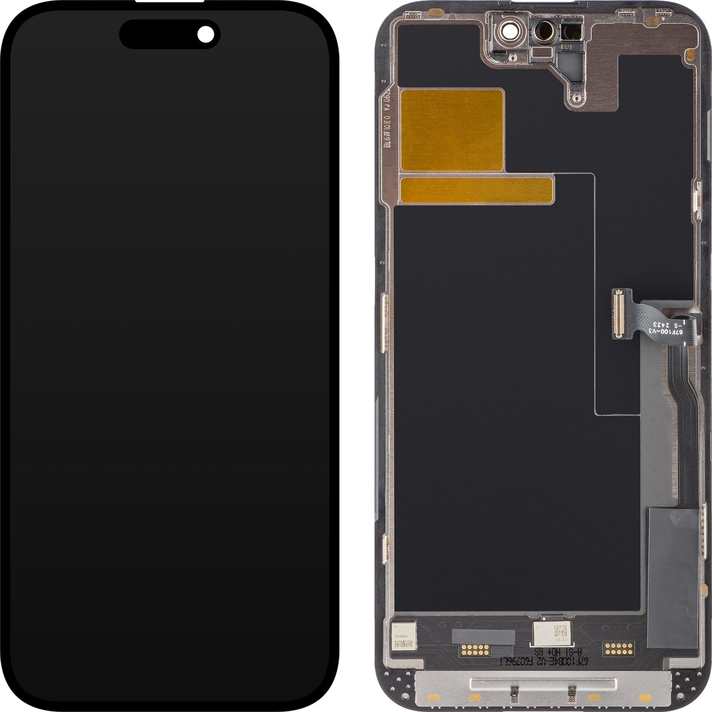 Ecrã tátil HWY para Apple iPhone 14 Pro Max, com moldura, versão LCD móvel In-Cell IC, preto 